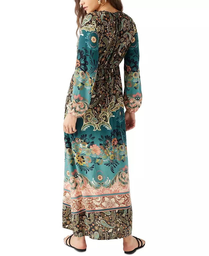 O'Neill Juniors' Weslynn Printed Blouson-Sleeve Maxi Dress 3