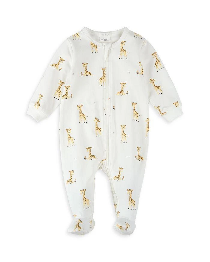 Petit Lem Girls' Giraffe Print Sleeper Footie - Baby 1
