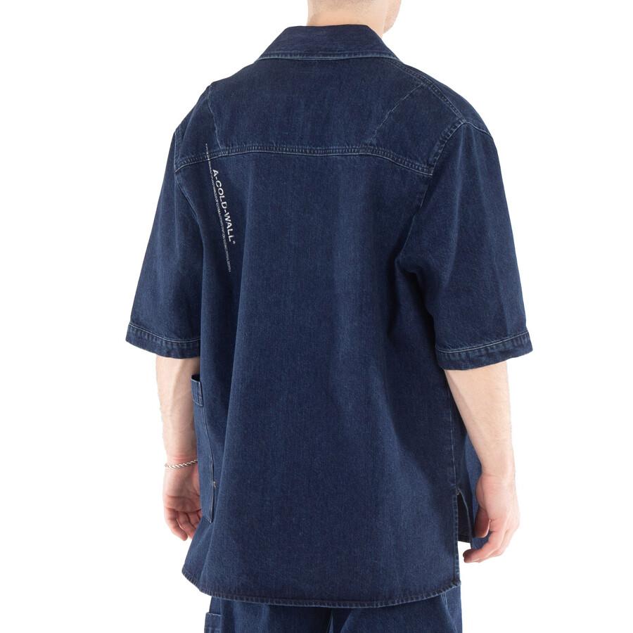 Shop A Cold Wall Discourse Cotton Denim Shirt, Brand Size 48