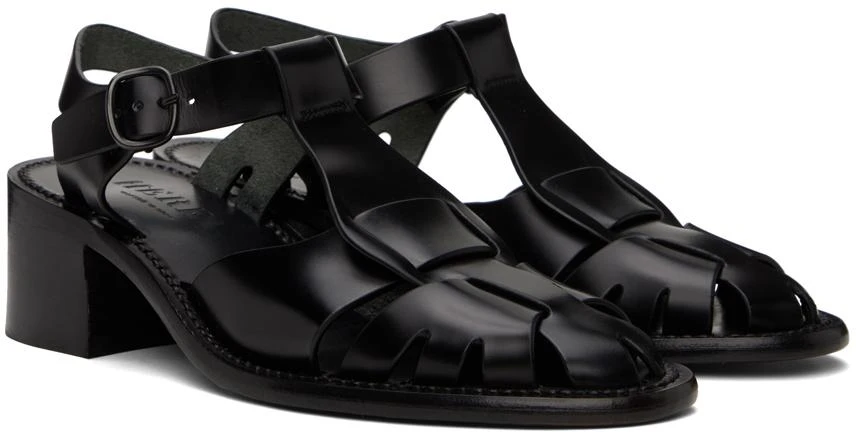 Hereu Black Pesca Heeled Sandals 4