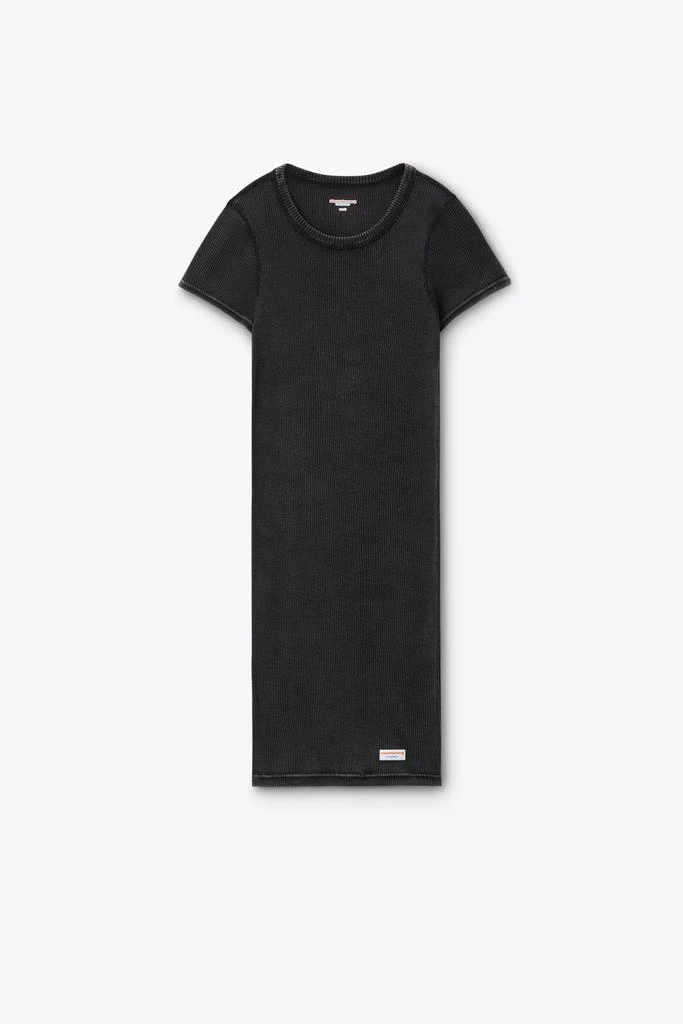 Alexander Wang short sleeve loungewear dress in ribbed cotton 2