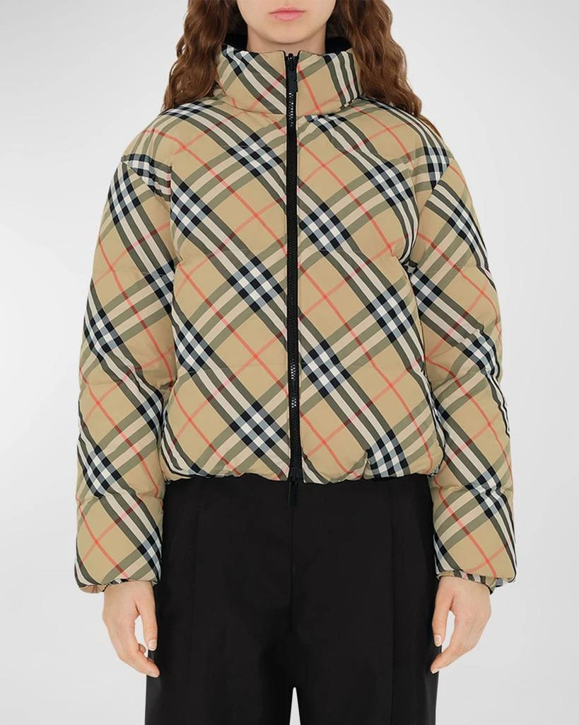 Burberry Reversible Check Short Puffer Jacket 2