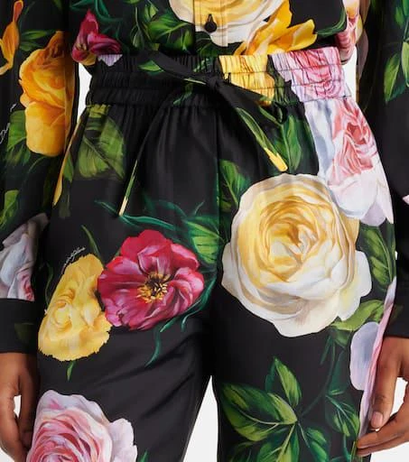 Dolce 
Gabbana Floral silk straight pants 4