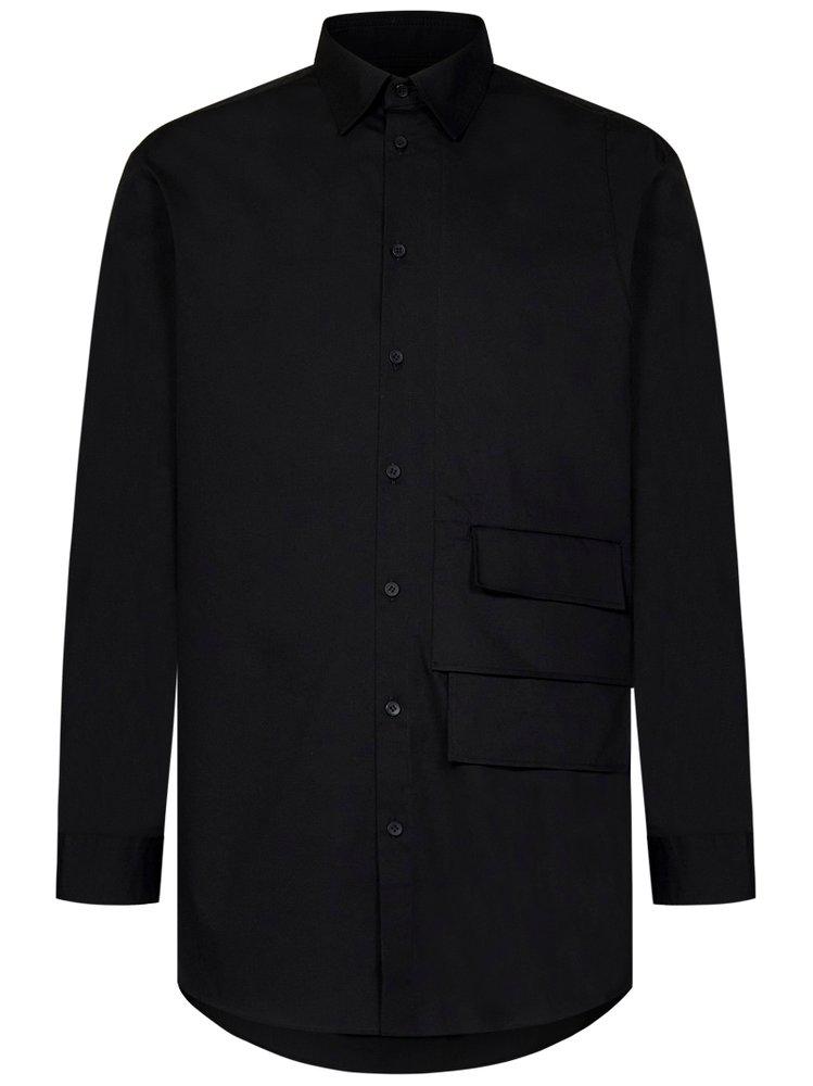 Y-3 Y-3 Buttoned Curved Hem Shirt