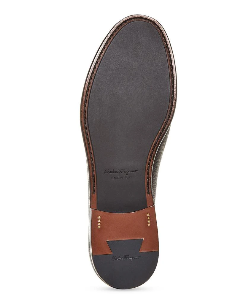Salvatore Ferragamo Men's Gancini Crown Bit Leather Loafers 6