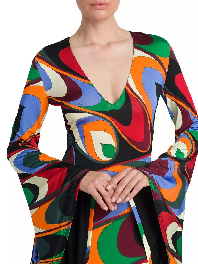 Pucci Printed Bell-Sleeve Gown 6