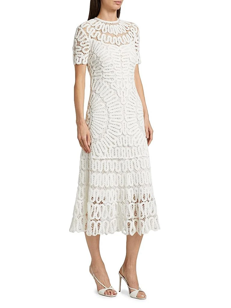 SIMKHAI Lorelai Crocheted Crewneck Midi-Dress 4
