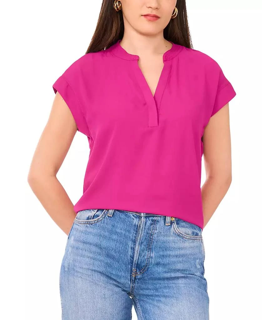 Vince Camuto Women's V-Neck Short-Sleeve Pullover Top 1