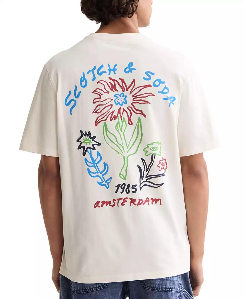 Scotch & Soda Men's Short Sleeve Double Graphic Crewneck T-Shirt