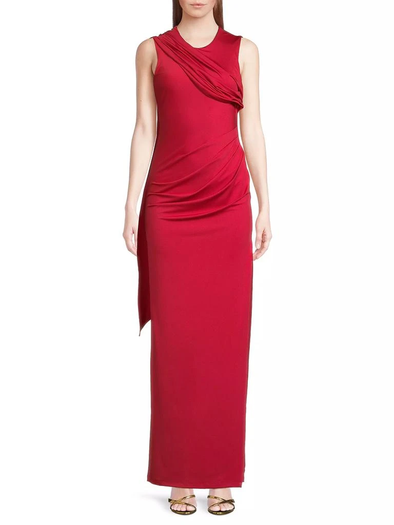 Black Halo Aruna Draped Maxi Dress 3