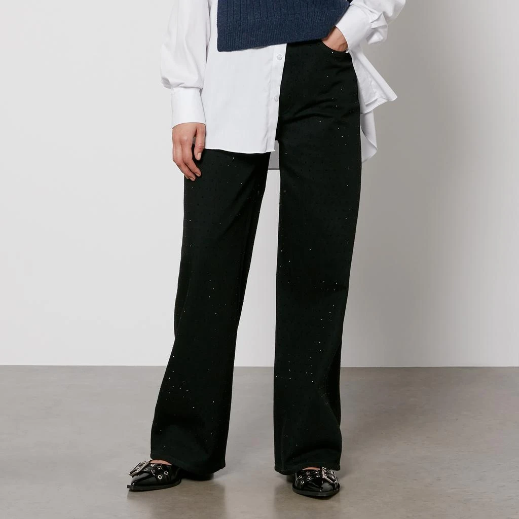 Samsøe Samsøe Shelly 15057 Embellished Denim Wide-Leg Jeans 1