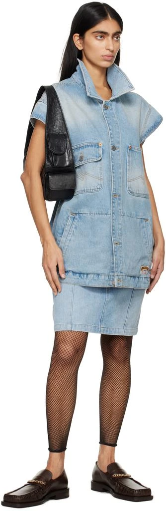 Martine Rose Blue Faded Denim Vest 4