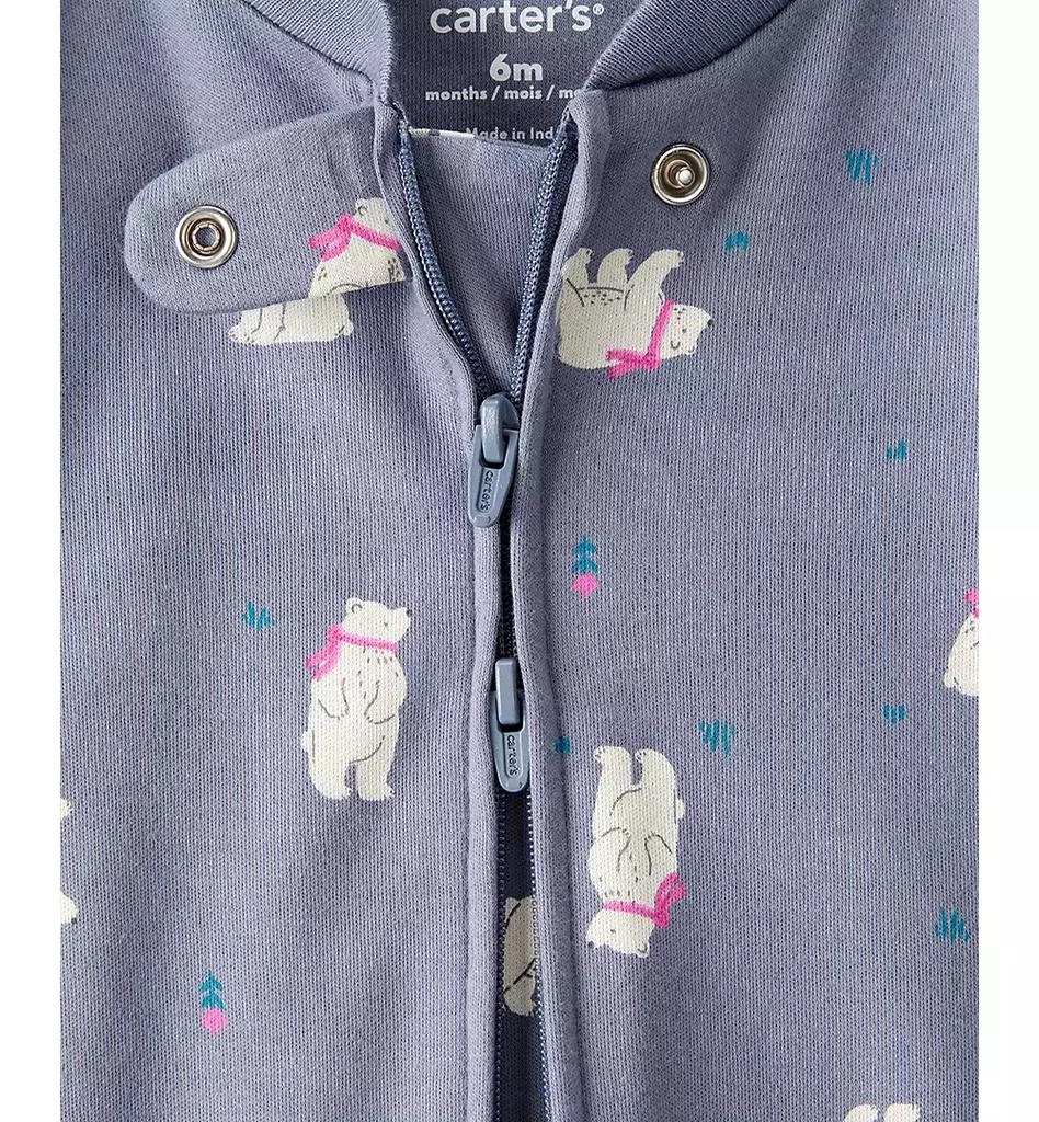 Carter's Baby Girls Polar Bear Print Sleep and Play Pajama 2