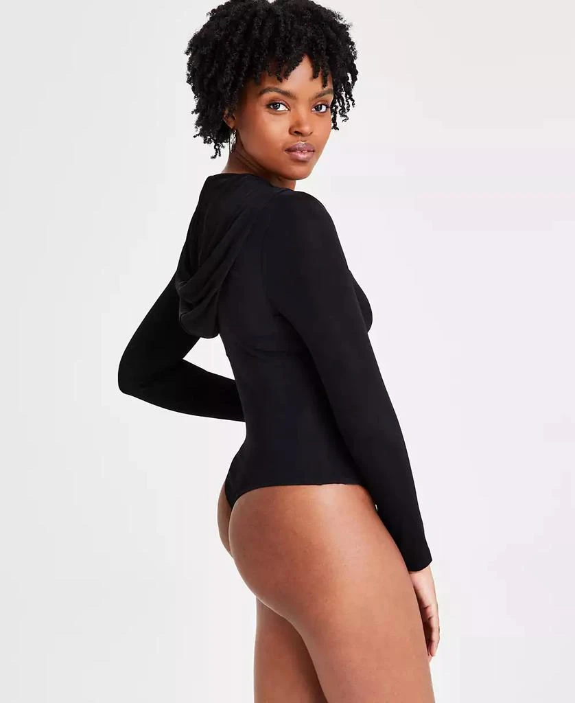 Bar III Women's Zip-Front Hoodie Bodysuit, Created for Macy's 2