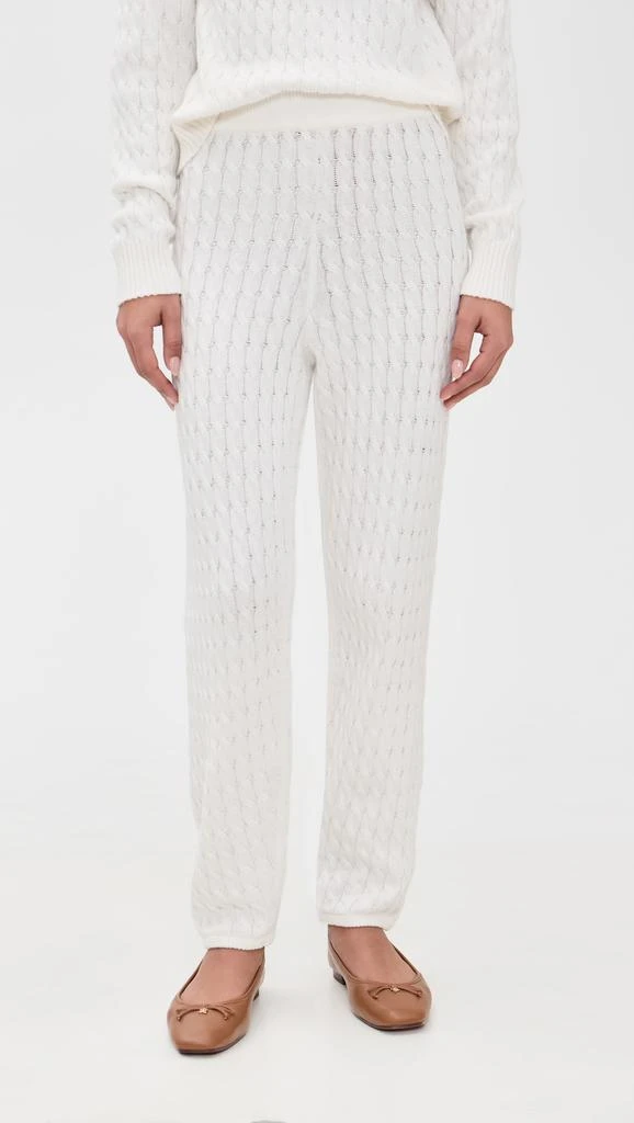 LE BOP Cable Knit Joggers
