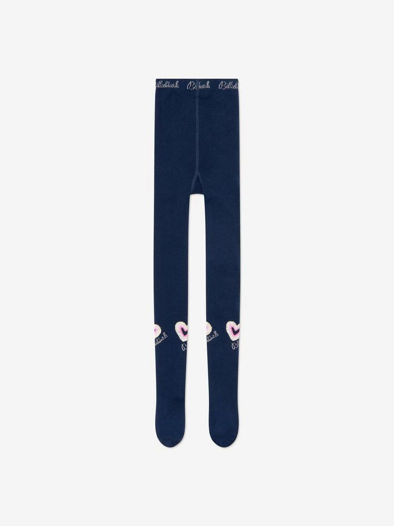 Billieblush Billieblush Girls Heart Logo Tights in Navy 1