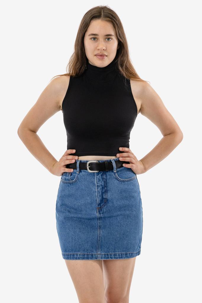 Los Angeles Apparel RDNW33 - Denim High Waist Pencil Skirt