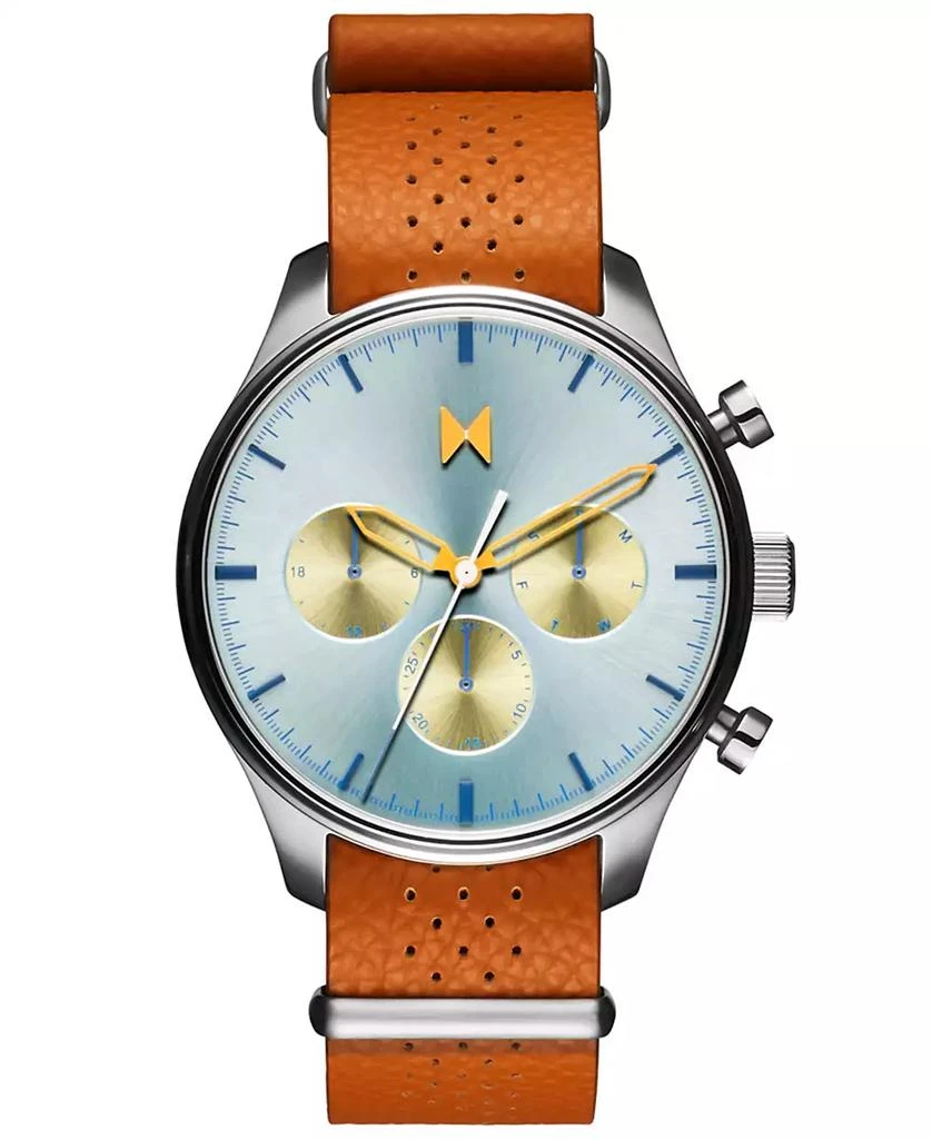 MVMT Men's Airhawk Multifunction Tan Leather Watch 42mm 1
