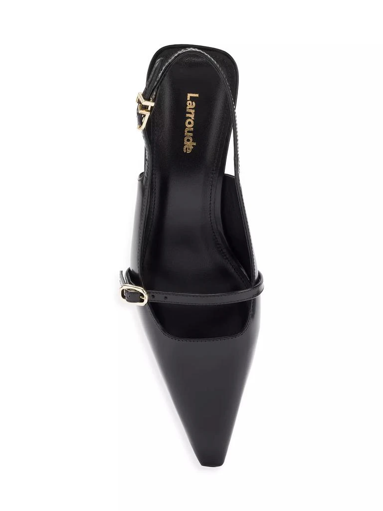 Larroudé Ines 65MM Leather Slingback Pumps 5