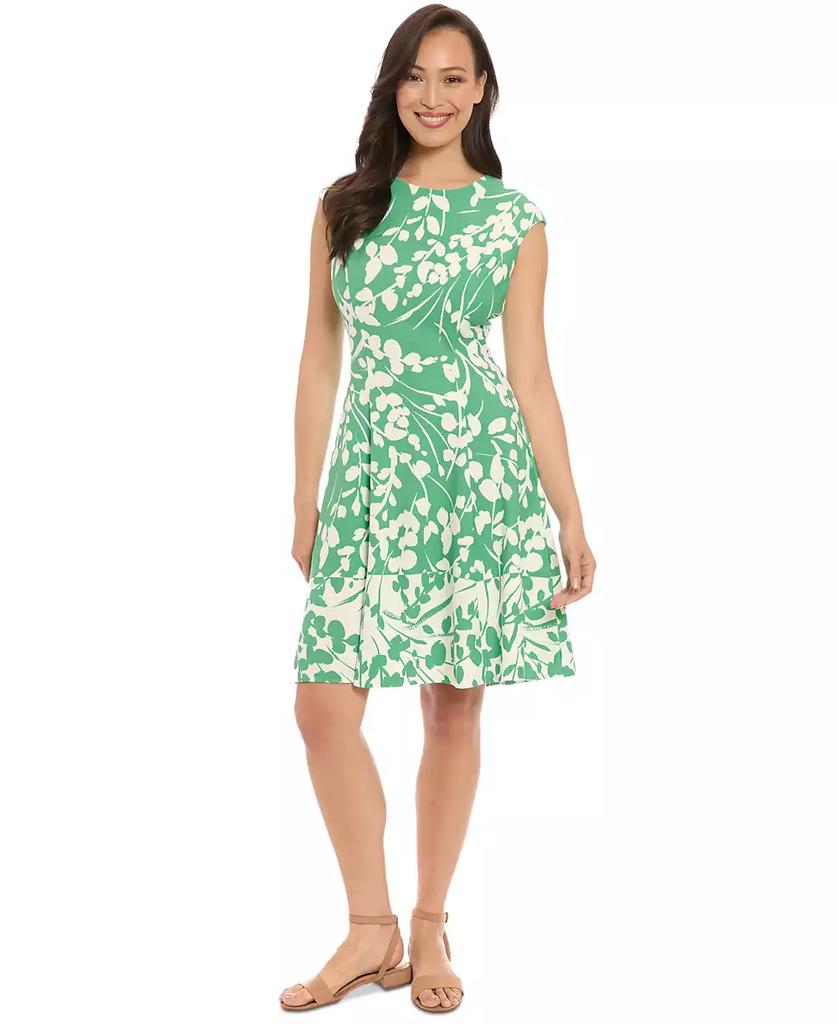 London Times Women's Floral-Print Fit & Flare Dress