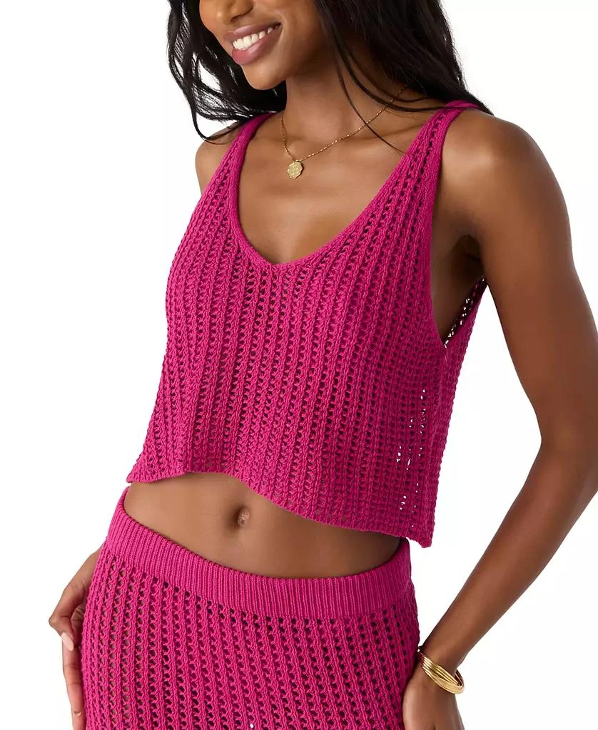 O'Neill Juniors' Cropped Crochet Tank Top Cover-Up 1
