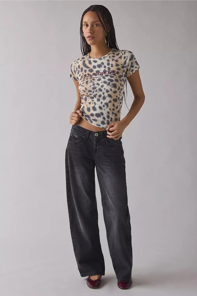 Urban Outfitters St. Moritz Snow Leopard Graphic Baby Tee 3