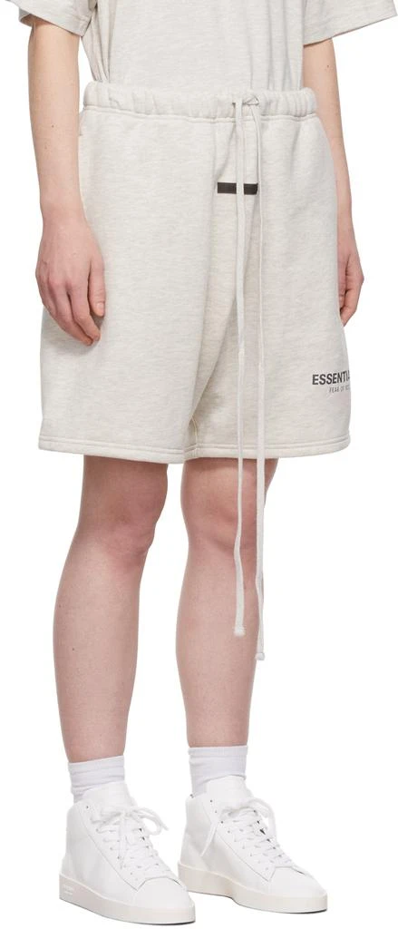 Essentials Off-White Fleece Sweat Shorts 2