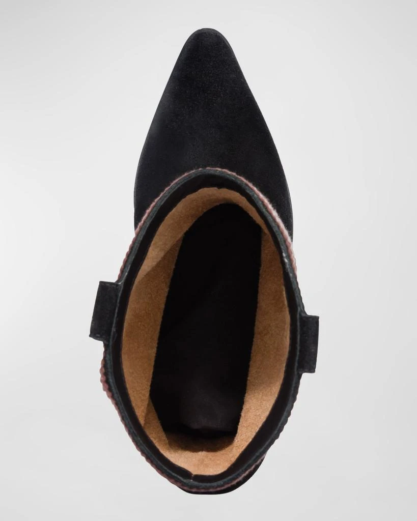 Bernardo Fremont Embroidered Suede Western Boots 4