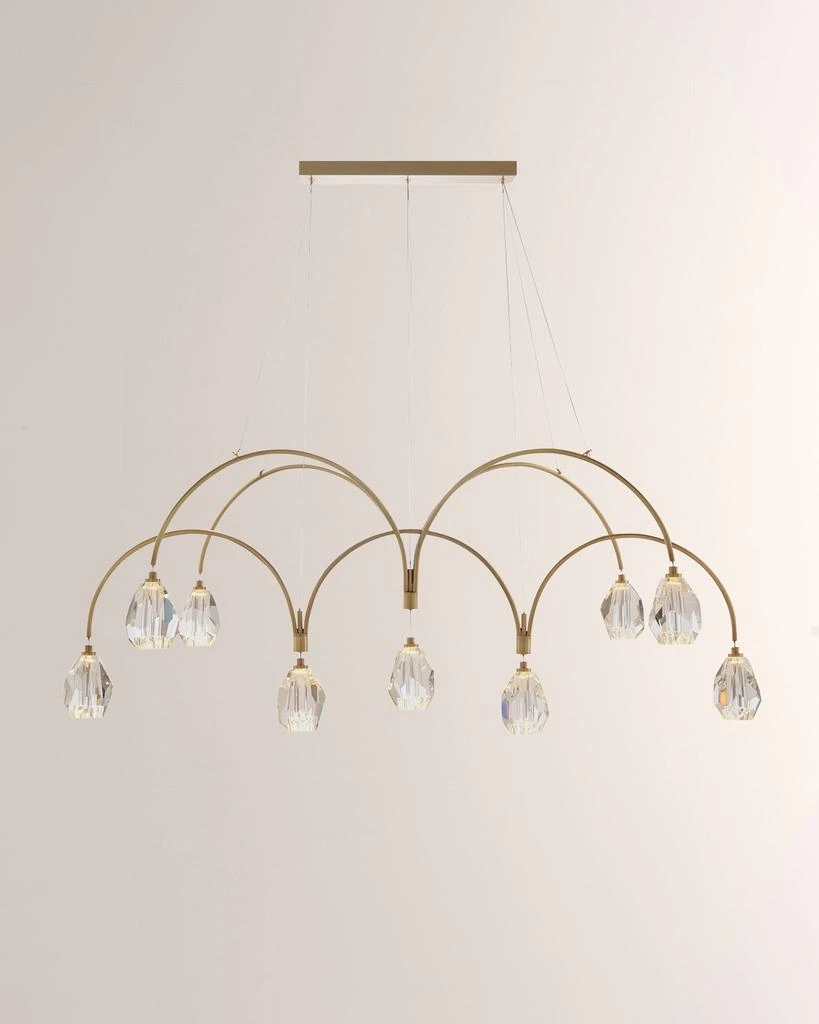 John Richard Faceted Cut Crystal 9-Light Chandelier 1