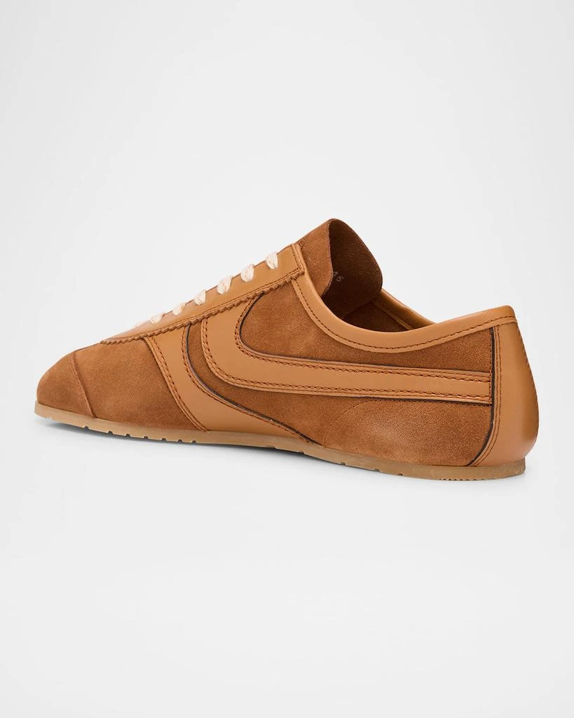 Dries Van Noten Men's Tonal Suede and Leather Low-Top Sneakers 4