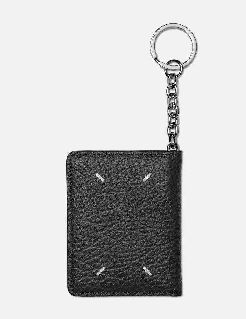 MAISON MARGIELA CARD HOLDER CLIP 2 KEY RING GRAINY LEATHER