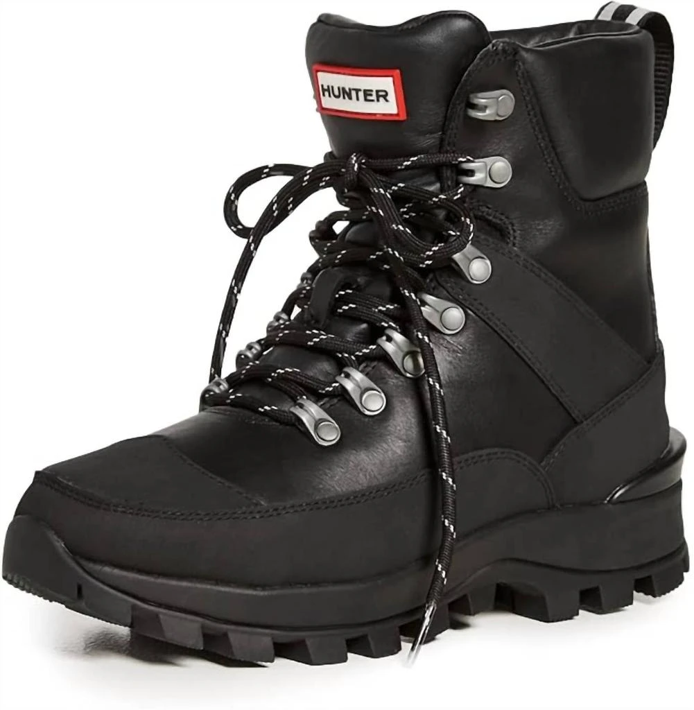 Hunter Women's Commando Boots In Black 2