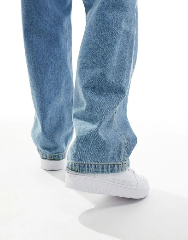 Tommy Hilfiger Tommy Hilfiger Basket essential trainers in triple white 5