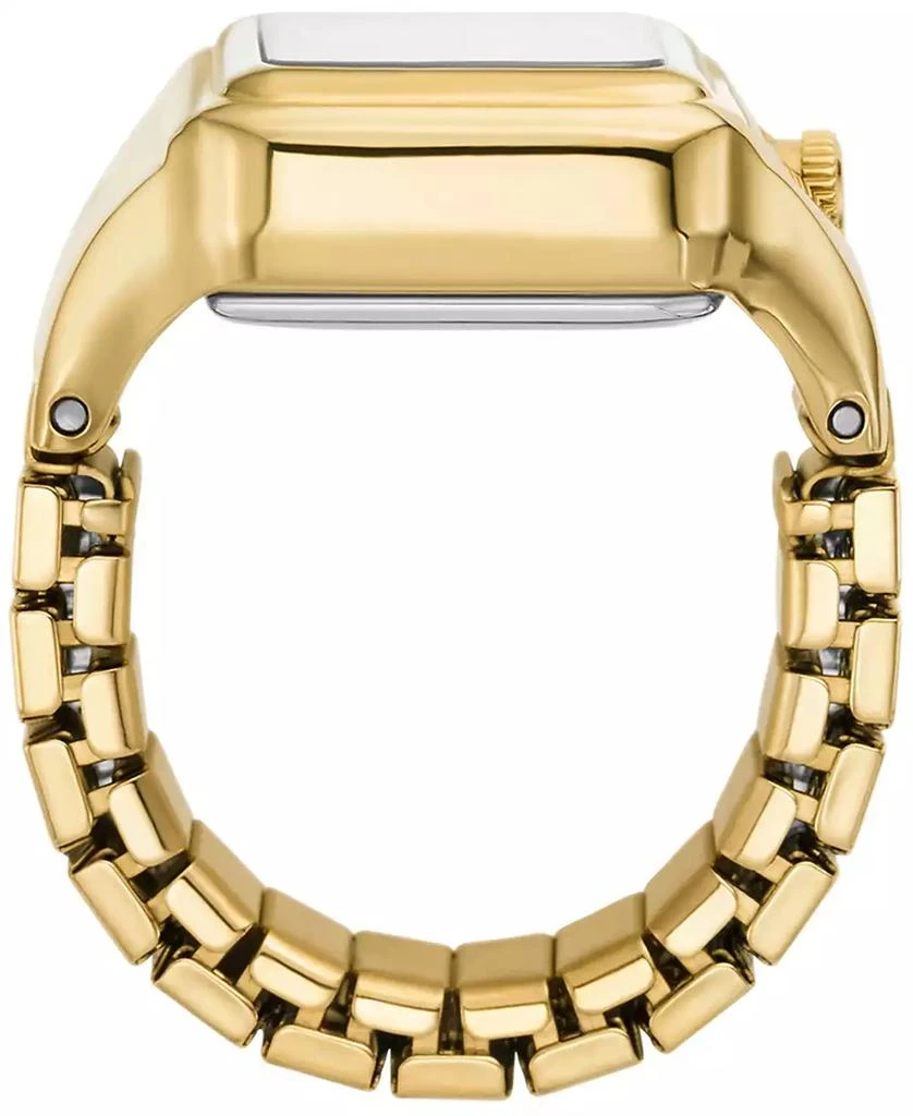 Fossil Women's Raquel Two-Hand Gold-Tone Stainless Steel Ring Watch 14mm 5