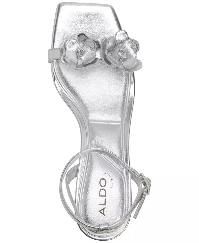 ALDO Women
s Daisyrose Floral Kitten-Heel Dress Sandals 4