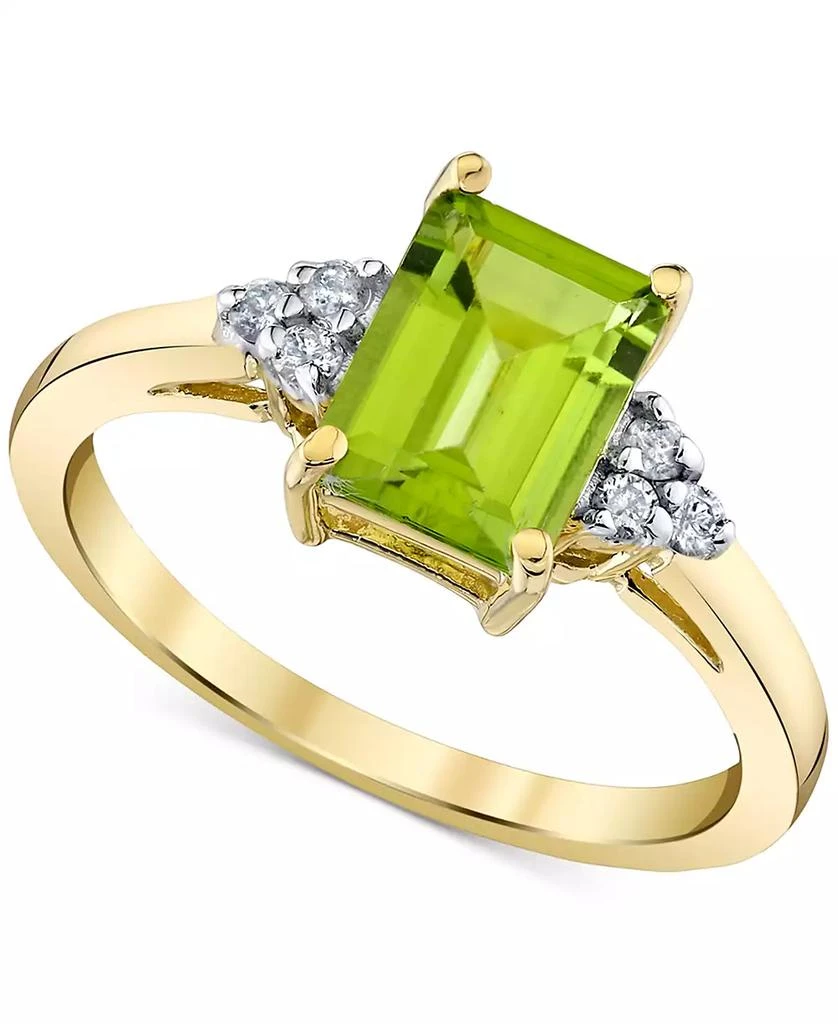 Macy
s Peridot (1-3/4 ct. t.w.) 
Diamond (1/8 ct. t.w.) Ring in 14k Yellow Gold 1