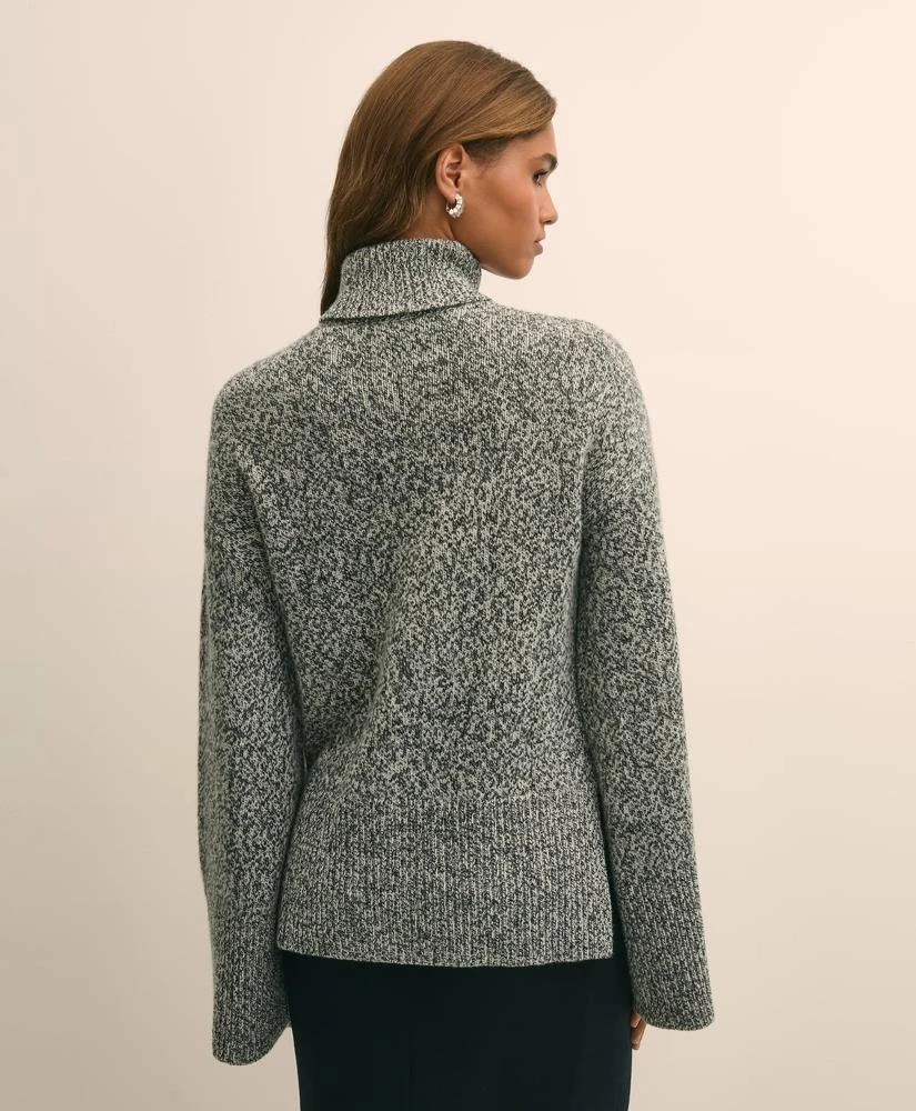 Brooks Brothers Merino Wool Blend Marled Cable-Knit Turtleneck Sweater 3