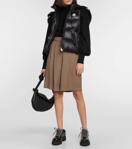 Moncler Gallinule faux-fur-trimmed puffer vest 2