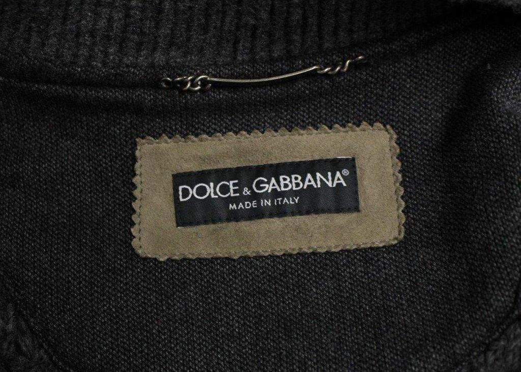 Dolce & Gabbana Dolce & Gabbana  Brown Gray Leather Jacket Coat 7
