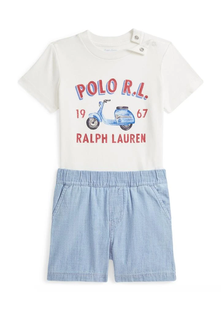 Ralph Lauren Baby Boys Logo Cotton T-Shirt
Chambray Short Set