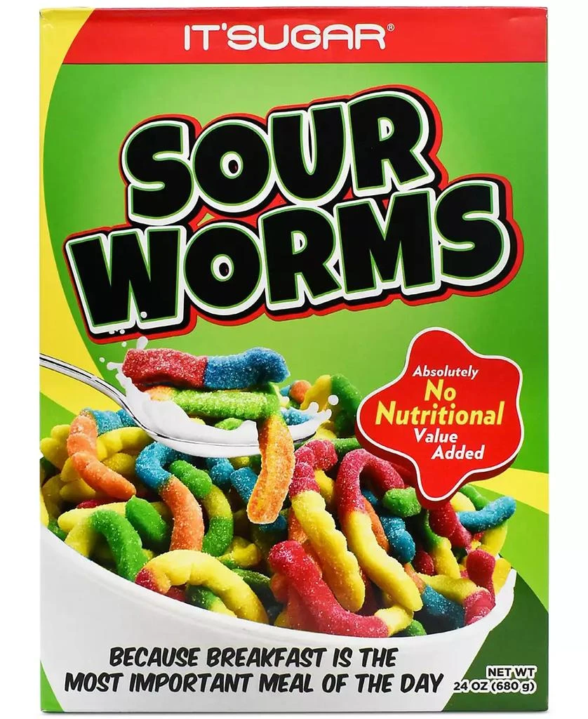 IT'SUGAR Sour Worms Cereal Gift Box, 24 oz 2