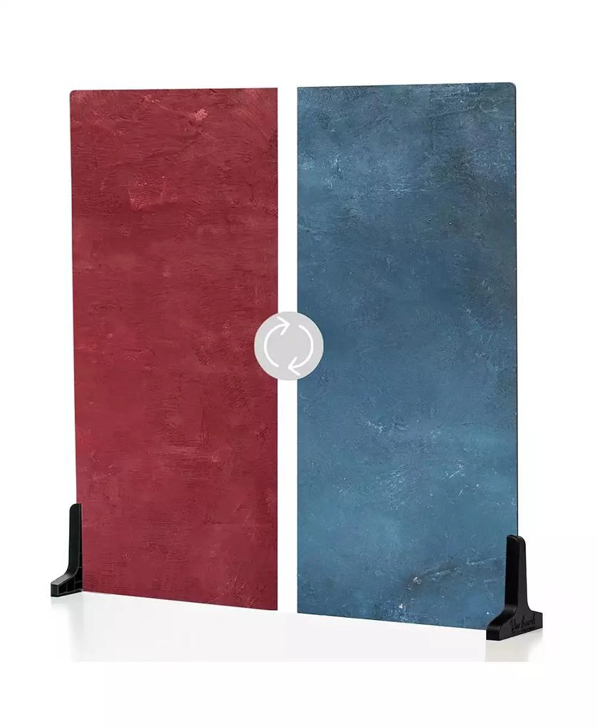 V-FLAT WORLD 24x24" Duo-Board Double-Sided Background, Cobalt Blueberry/Cranberry Crimson