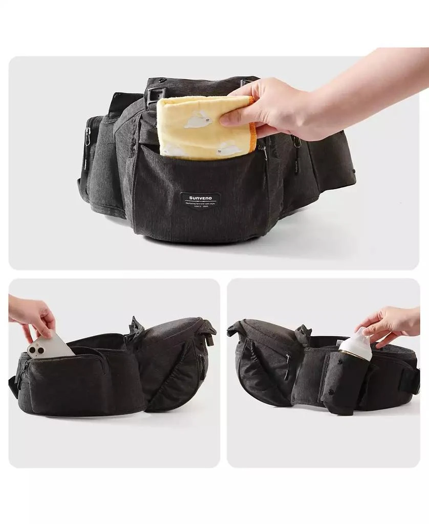 Sunveno 3-in-1 Ergonomic Hip Seat Baby Carrier for Newborns to Toddlers 10