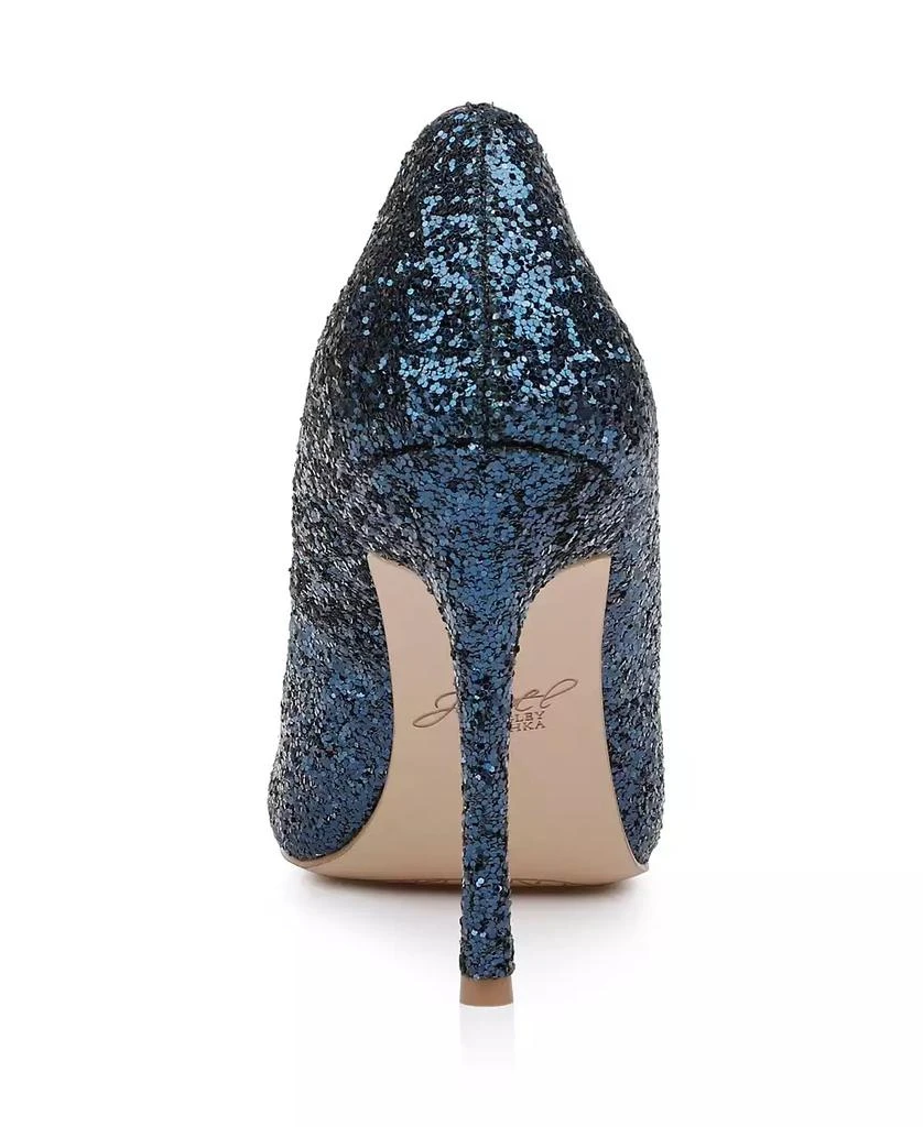 Badgley Mischka Women's Azalea Chunky Glitter Stiletto Evening Pumps 3