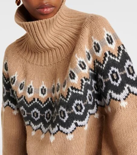 Khaite Amaris Fair Isle cashmere-blend sweater 4