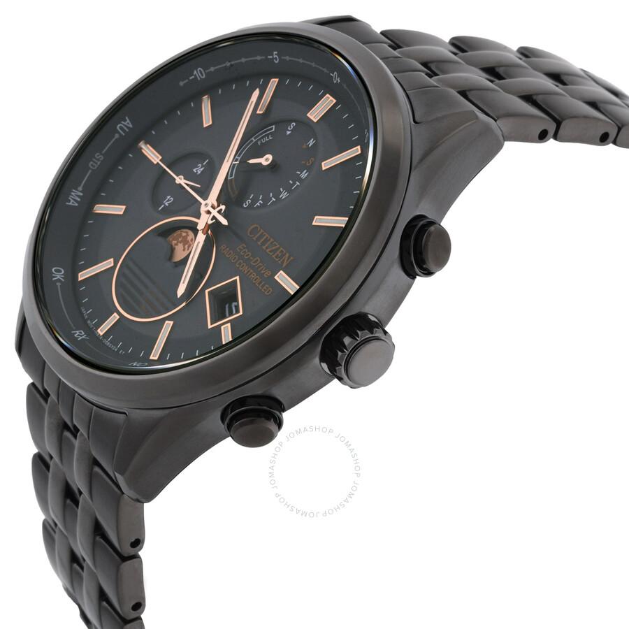 Citizen Eco-Drive Radio-Controlled Moon Phase Grey Dial Men's Watch BY1037-51H