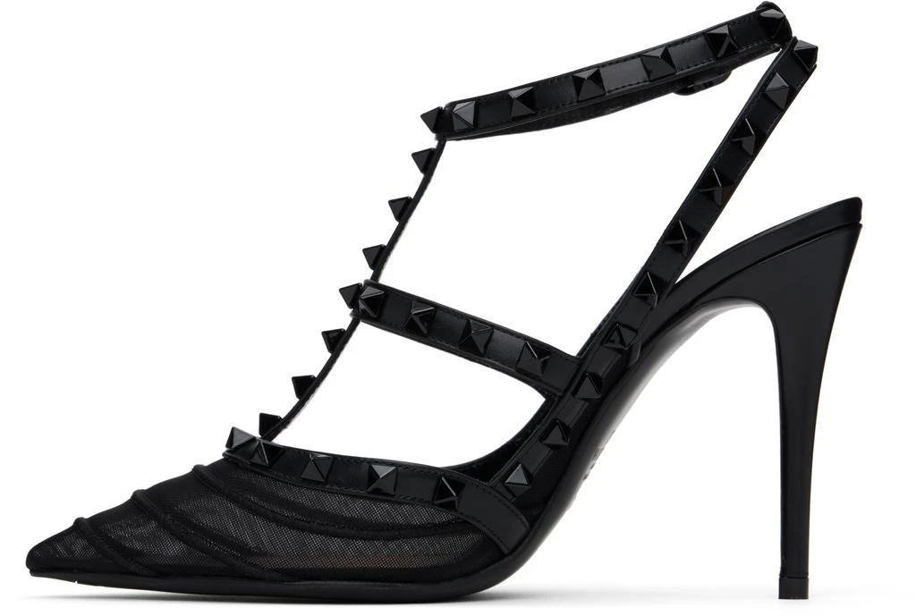 Valentino Black Rockstud Mesh 100mm Heels 3