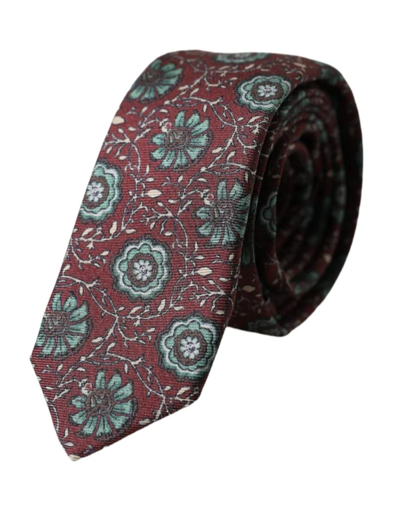 Dolce 
Gabbana Floral 100% Silk Adjustable Men Men
s Tie