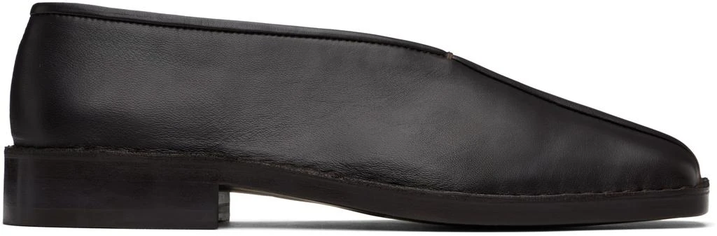 Lemaire Brown Flat Piped Loafers 1