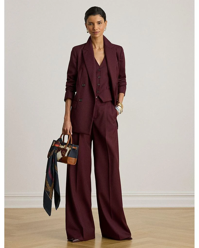 Ralph Lauren Double Breasted Wool Blend Twill Blazer 2